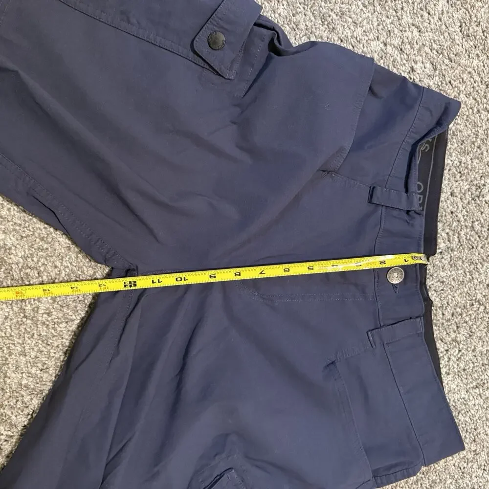 Orvis Voyager Shorts Mens 32 Navy Blue Cargo Zip Pocket Travel Outdoor